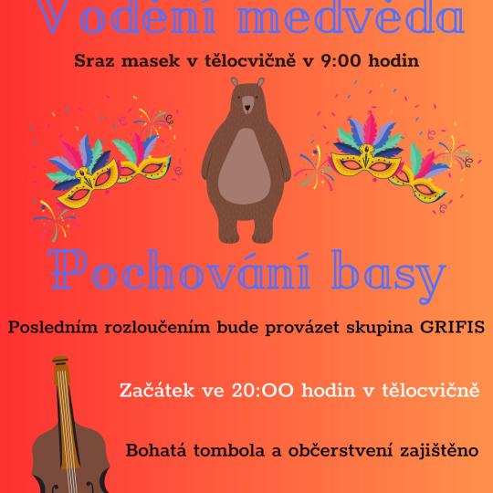 Vodění medvěda s pochováním basy pořádané SDH Leskovec v sobotu 10. 2. 2024 1